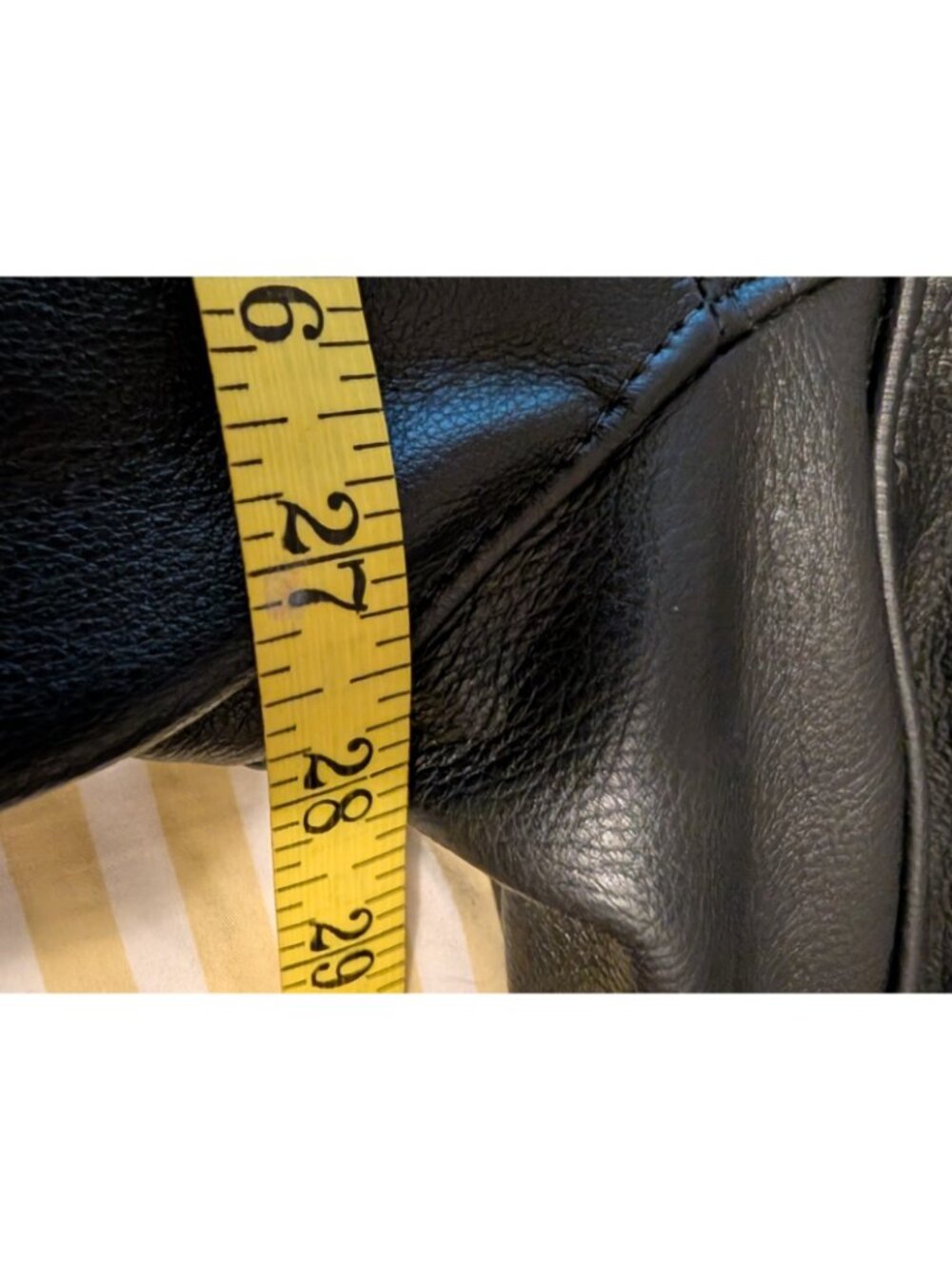 Reed Leather Jacket Mens 2X Black Bomber Quilted Lined Full Zip Motorcycle USA - Picture 10 of 11